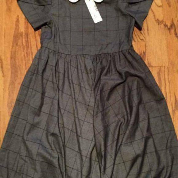 NWT-Ava & Lu Peter Pan collar dress, size 14 girls, orig $150, gray - Picture 4 of 4